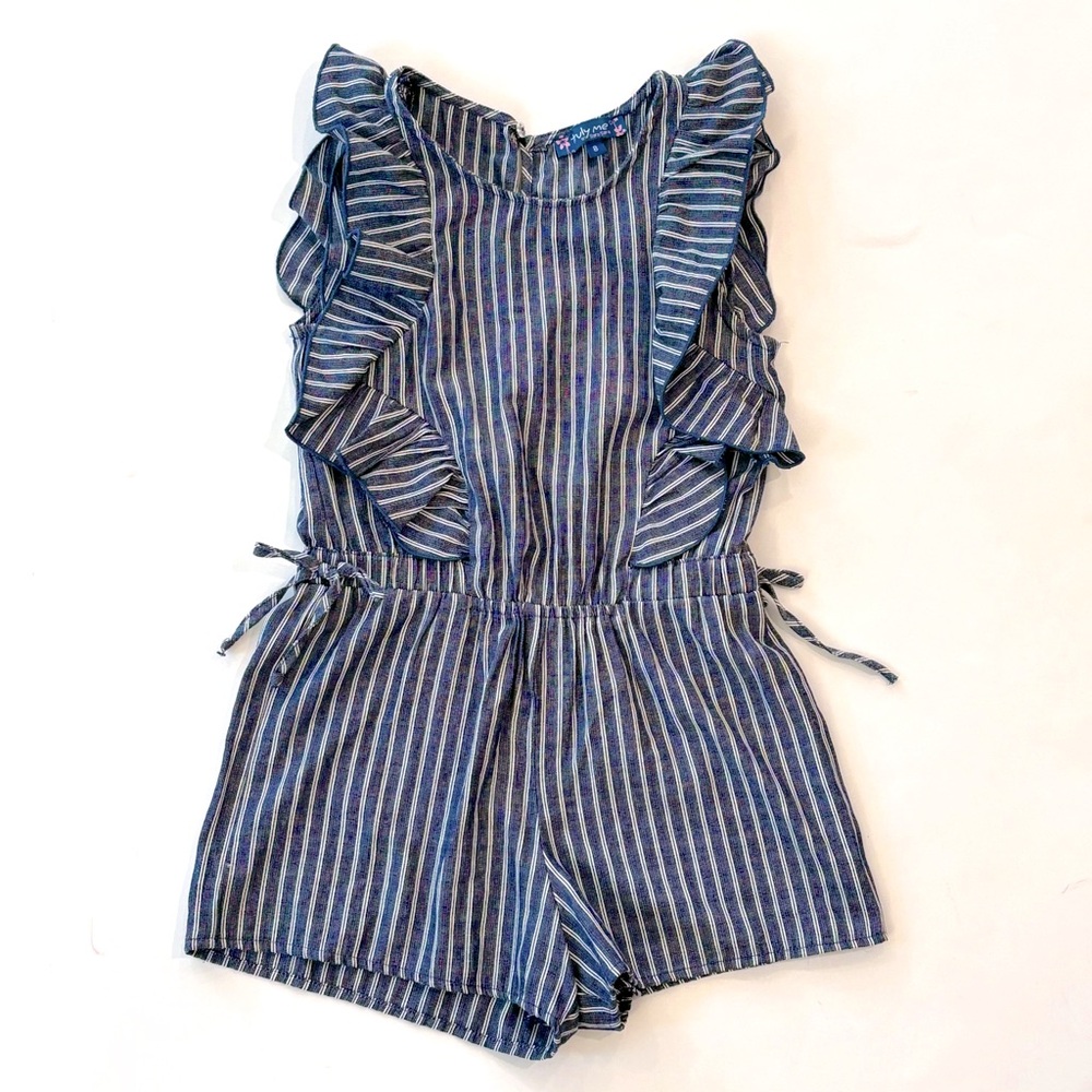 Truly Me Navy and White Romper